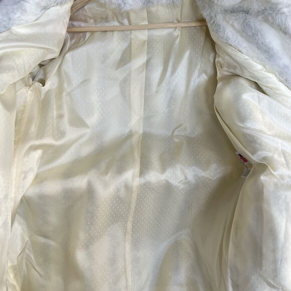 Mariel Heavy Thick Lined Faux Fur Coat Made in USA Vintage Size 14 Striped EUC - Picture 10 of 10